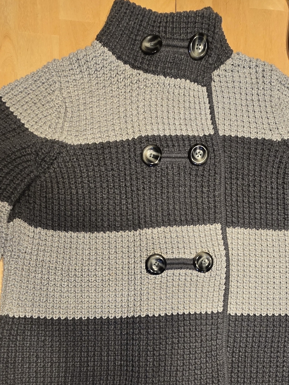 Banana Republic Double Breasted Thick Knit Sweater - Size XL - Cotton And Wool